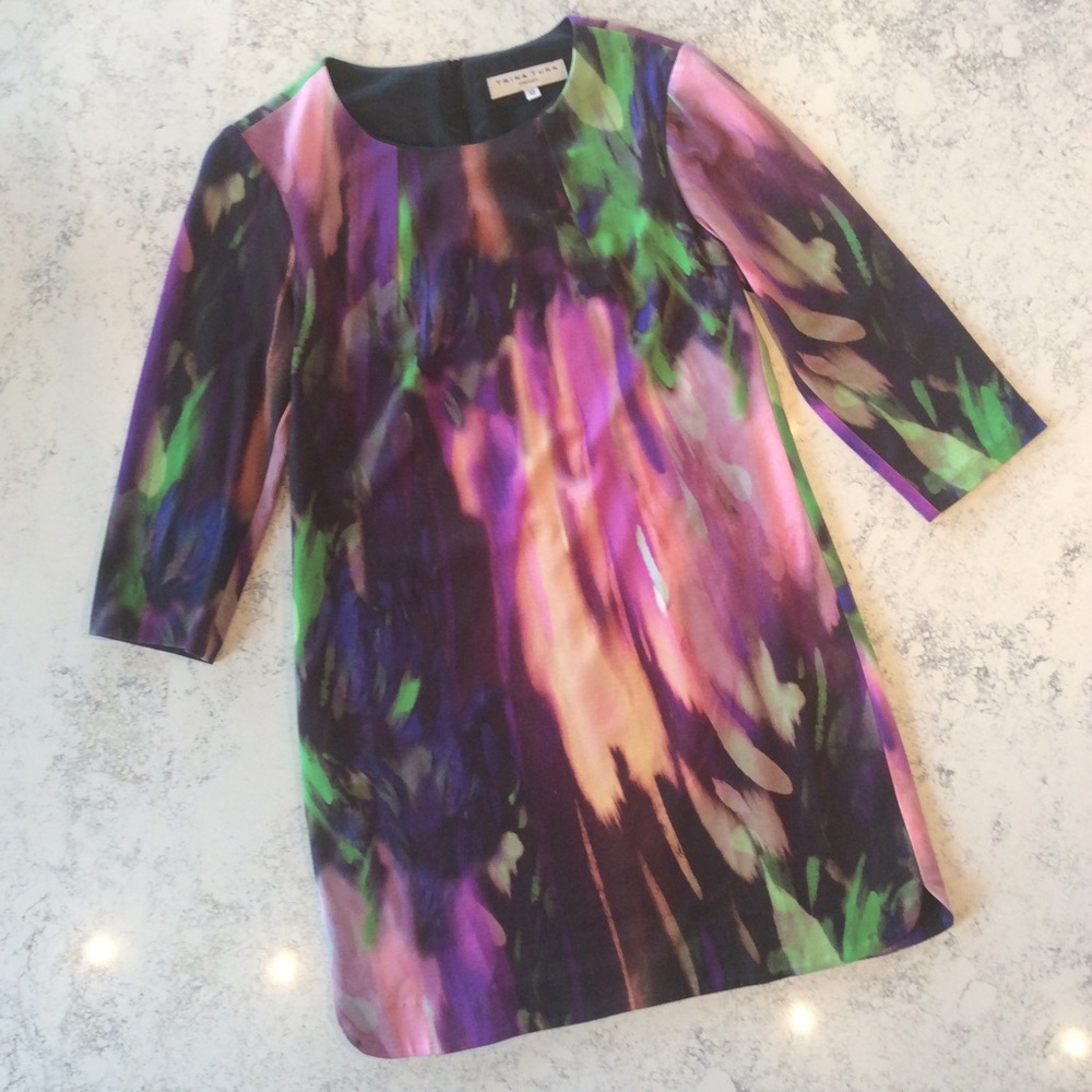 Trina Turk NWOT purplish winter mini dress - sz 12